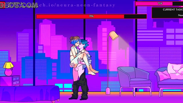 Cute Anime Chick Gets Sexy in Erotic Neon Fantasy Day 5 Scene
