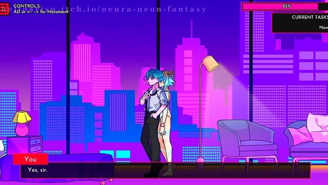 Cute Anime Chick Gets Sexy in Erotic Neon Fantasy Day 5 Scene