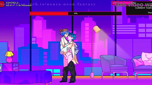 Cute Anime Chick Gets Sexy in Erotic Neon Fantasy Day 5 Scene