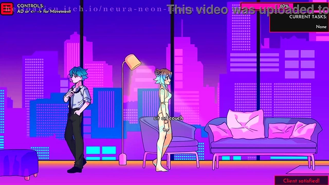 Cute Anime Chick Gets Sexy in Erotic Neon Fantasy Day 5 Scene