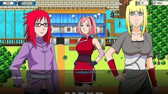 Sexy Naked Ninja Babes Seduce Trainers in 3D Anime Adventure