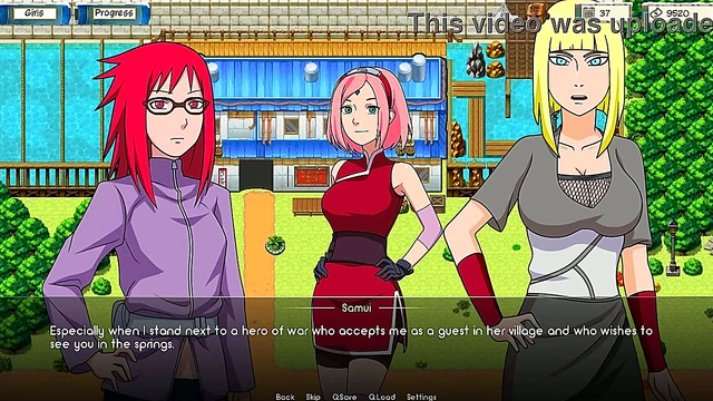 Sexy Naked Ninja Babes Seduce Trainers in 3D Anime Adventure