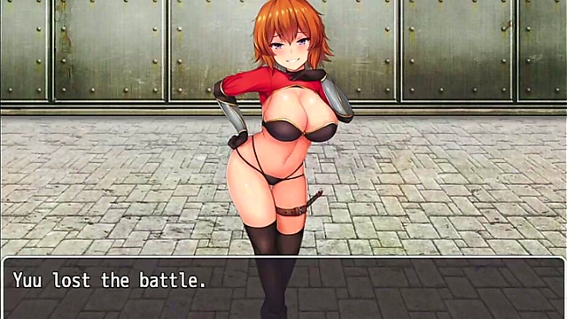 Naughty Orange-Haired Girl Steps On Hero's Cock For Footjob Fun