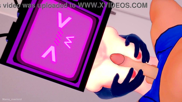 TV Woman Wears Apron for Hot 3D Blowjob & Fucking Session on Bed