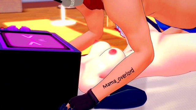 TV Woman Wears Apron for Hot 3D Blowjob & Fucking Session on Bed