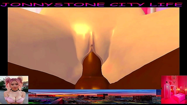 JonnyStone Meets Pink-Haired Babe for Steamy Interracial 3D Anime Fun