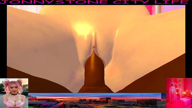 JonnyStone Meets Pink-Haired Babe for Steamy Interracial 3D Anime Fun