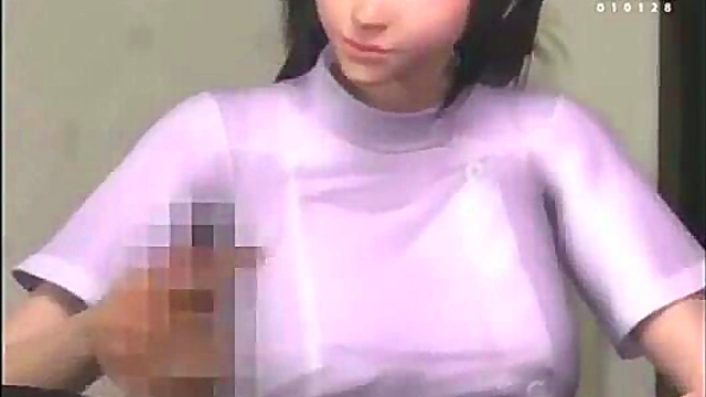 Japanese Anime Babe Gives Intense Blowjob & Swallows Semen In Hardcore Hentai Scene