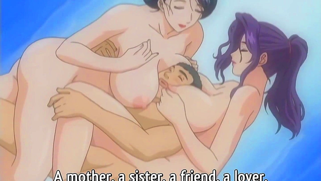 Lucky Step Son Fucks Hot MILF StepMom & Horny Anime Stepsister Threesome