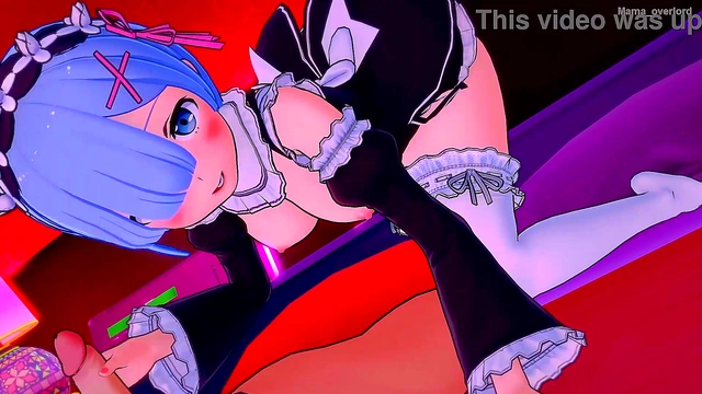 Horny Rem from Re-Zero Fucks Fast in Uncensored 3D Hentai Anime