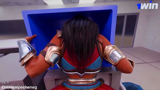 Wonder Woman Gets Rough 3D Anime Milf Action With Big-Ass Creampie