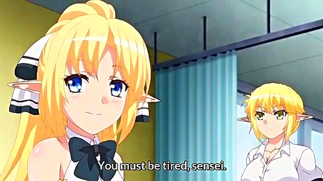 Hentai Teen Gets Fucked By Stairs in Public Threesome for Creampie Action