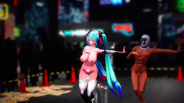 Horny Miku Rides Donut Hole for Ecstatic Hentai Pleasure