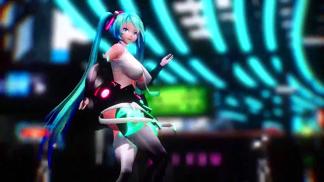 Horny Miku Rides Donut Hole for Ecstatic Hentai Pleasure