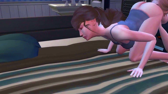 Naughty Girlfriend Seduces Sleeping Boyfriend With Busty Anime Action