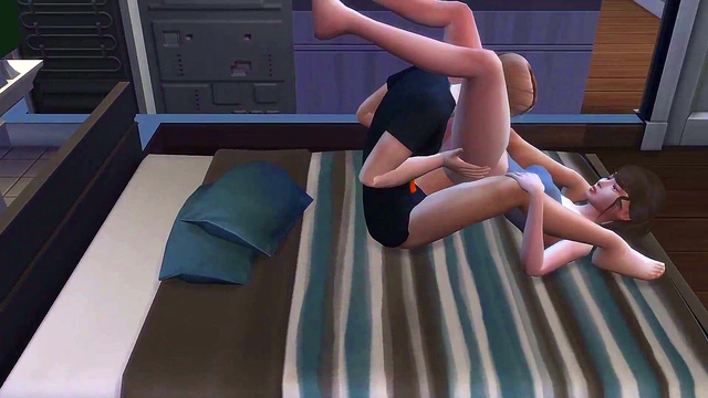 Naughty Girlfriend Seduces Sleeping Boyfriend With Busty Anime Action