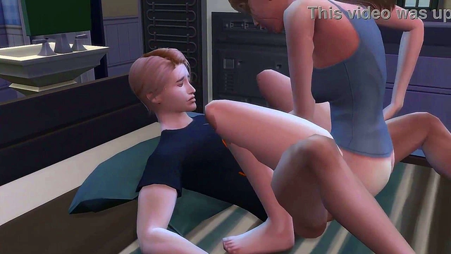 Naughty Girlfriend Seduces Sleeping Boyfriend With Busty Anime Action