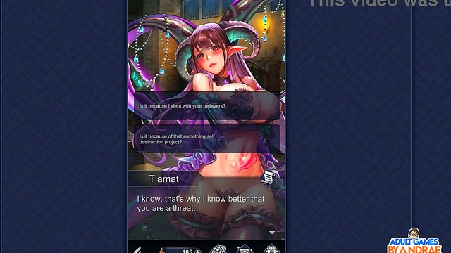 Pulling Tiamat's Nipples Makes Her Squirt & Cum Hard in Sexy 3D Anime Scene