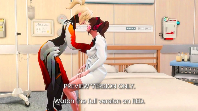 Rough Overwatch 3D Hentai – DVA & Mercy Uncensored Anime Action