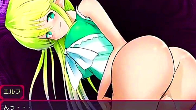 Horny ElfGirl Strips Out Of Clothes In Sexy Anime Scene