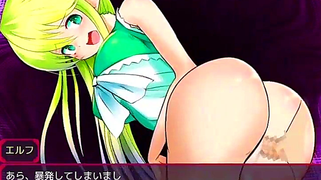 Horny ElfGirl Strips Out Of Clothes In Sexy Anime Scene