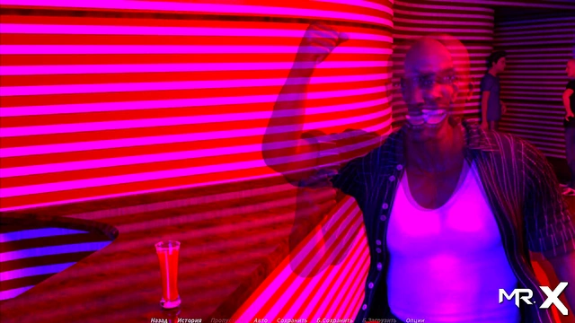 Horny Actress Shows Off Boobs During Club Scene in 3D Hentai Game