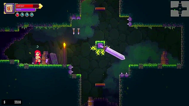 Scarlet Maiden – Conquering Boss in Erotic Side-Scrolling Adventure Game Play