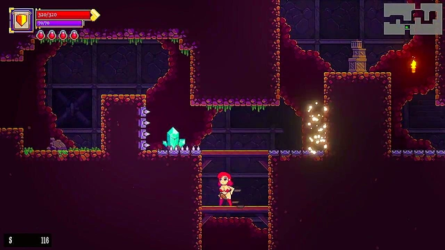 Scarlet Maiden – Conquering Boss in Erotic Side-Scrolling Adventure Game Play