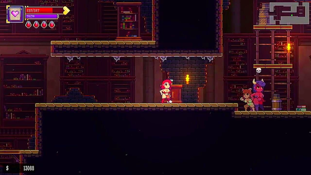 Scarlet Maiden – Conquering Boss in Erotic Side-Scrolling Adventure Game Play