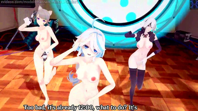 Hentai 3D Genshin Impact Girls Engage in Steamy MMD Medley Action