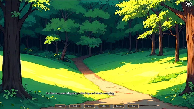 Cute Tomboy Gives Outdoor Blowjob While Hiking With GF In Hentai Game