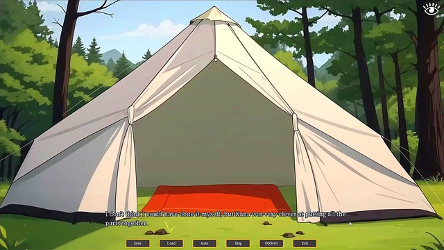 Cute Tomboy Gives Outdoor Blowjob While Hiking With GF In Hentai Game