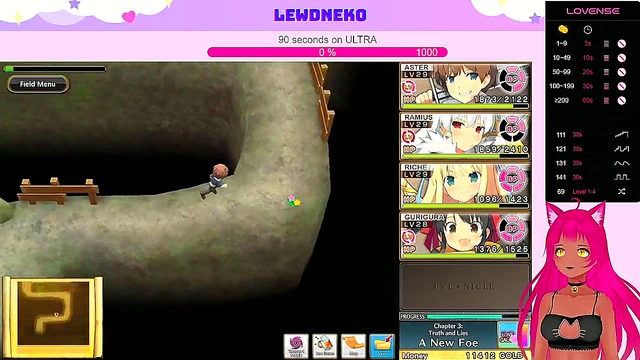 Cute Busty Elf VTuber Enjoys BDSM Fun & Creampie in Erogame Playthrough