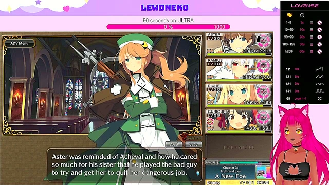 Cute Busty Elf VTuber Enjoys BDSM Fun & Creampie in Erogame Playthrough