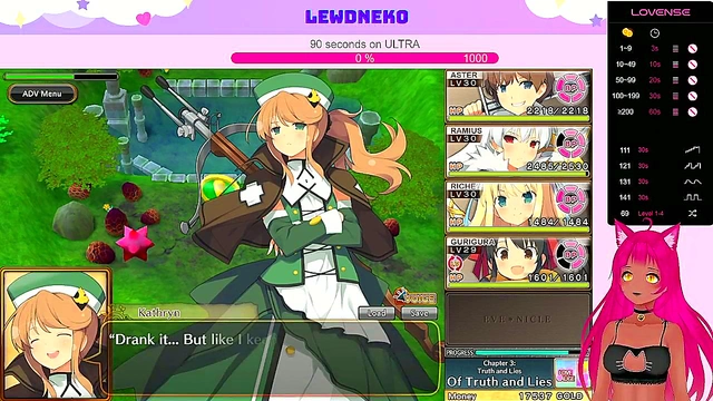 Cute Busty Elf VTuber Enjoys BDSM Fun & Creampie in Erogame Playthrough