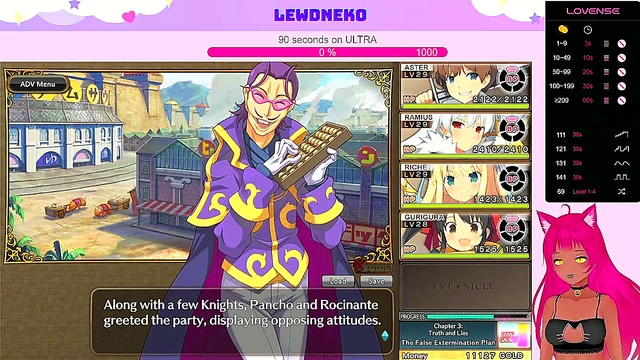 Cute Busty Elf VTuber Enjoys BDSM Fun & Creampie in Erogame Playthrough