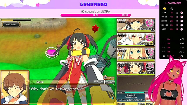 Cute Busty Elf VTuber Enjoys BDSM Fun & Creampie in Erogame Playthrough