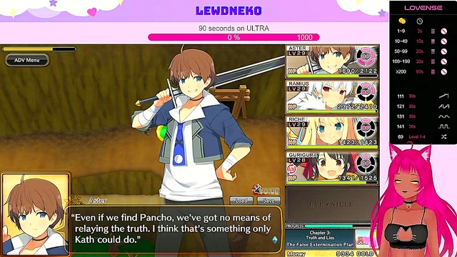 Cute Busty Elf VTuber Enjoys BDSM Fun & Creampie in Erogame Playthrough