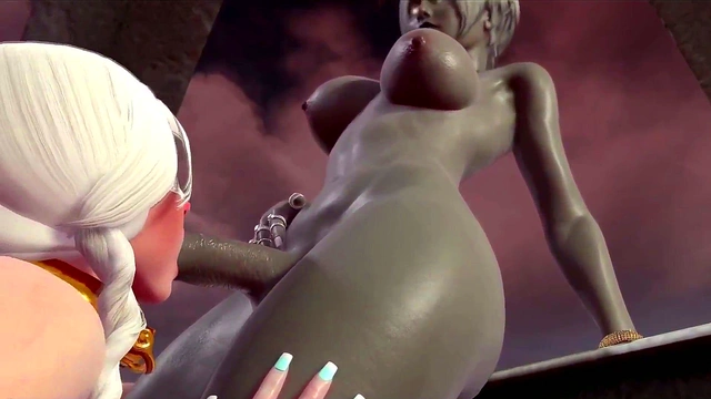 Big-Ass Futa Gets Fucked By Ebony Girlfriend With Black Dick In Hot Anime Action