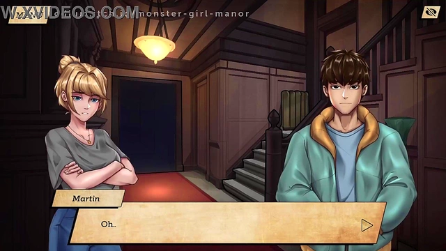 Monster Girl Seduces Guest in Manor for Erotic Anime Fun