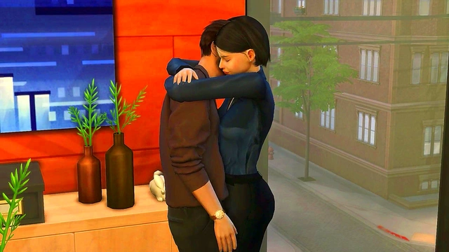 3D Hentai Office Sex – Girl CEO Takes Charge With Hot Sims 4 Style Action