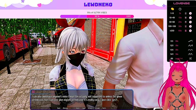 Busty VTuber Maid Neko Toys Herself To Orgasm In EroGame Playthrough