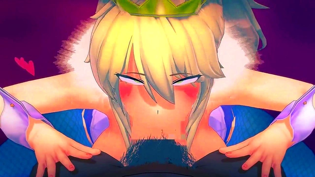 Busty Anime Babe Cuckolds With Interracial Creampie Action