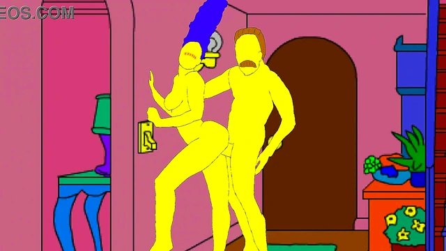 Simpsons Homer Visits Moe's Bar for Naughty Anime Fun