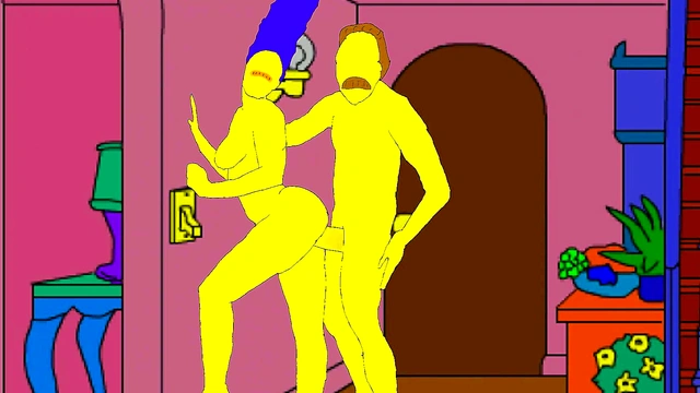 Simpsons Homer Visits Moe's Bar for Naughty Anime Fun