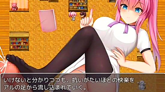 Hentai Anime Foot Fetish – Alfimia Teases With Seductive FootJob Action