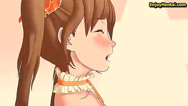 Cyber Hentai Girl Gives Intense Blowjob Before Hot Fucking Session