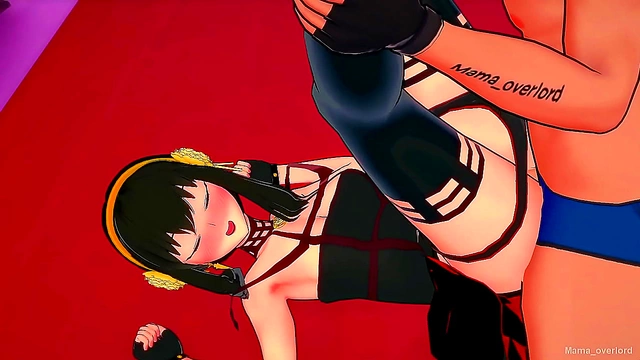 Yor Forger Seduces in Job Outfit for Passionate Uncensored 3D Anime Action