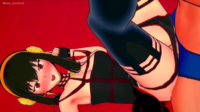 Yor Forger Seduces in Job Outfit for Passionate Uncensored 3D Anime Action