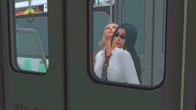 Seductive Trans Mistress Tempts Stepdaughter for Hardcore Subway Sex Sims Me Futanari Anime